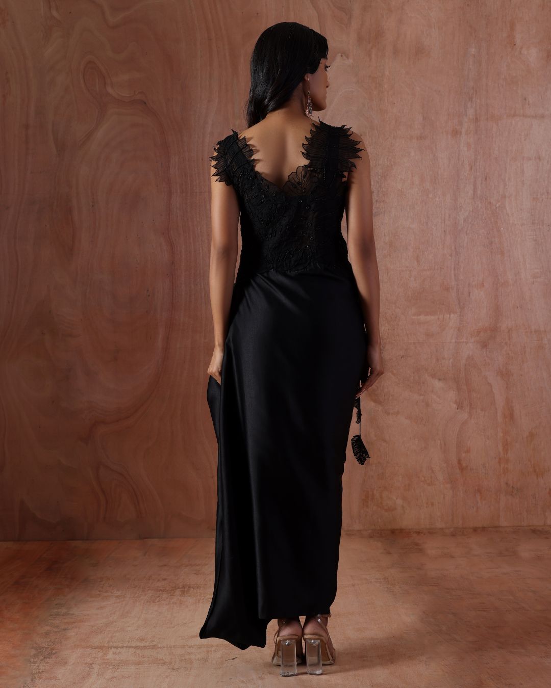 Gleam Petal Drape Dress