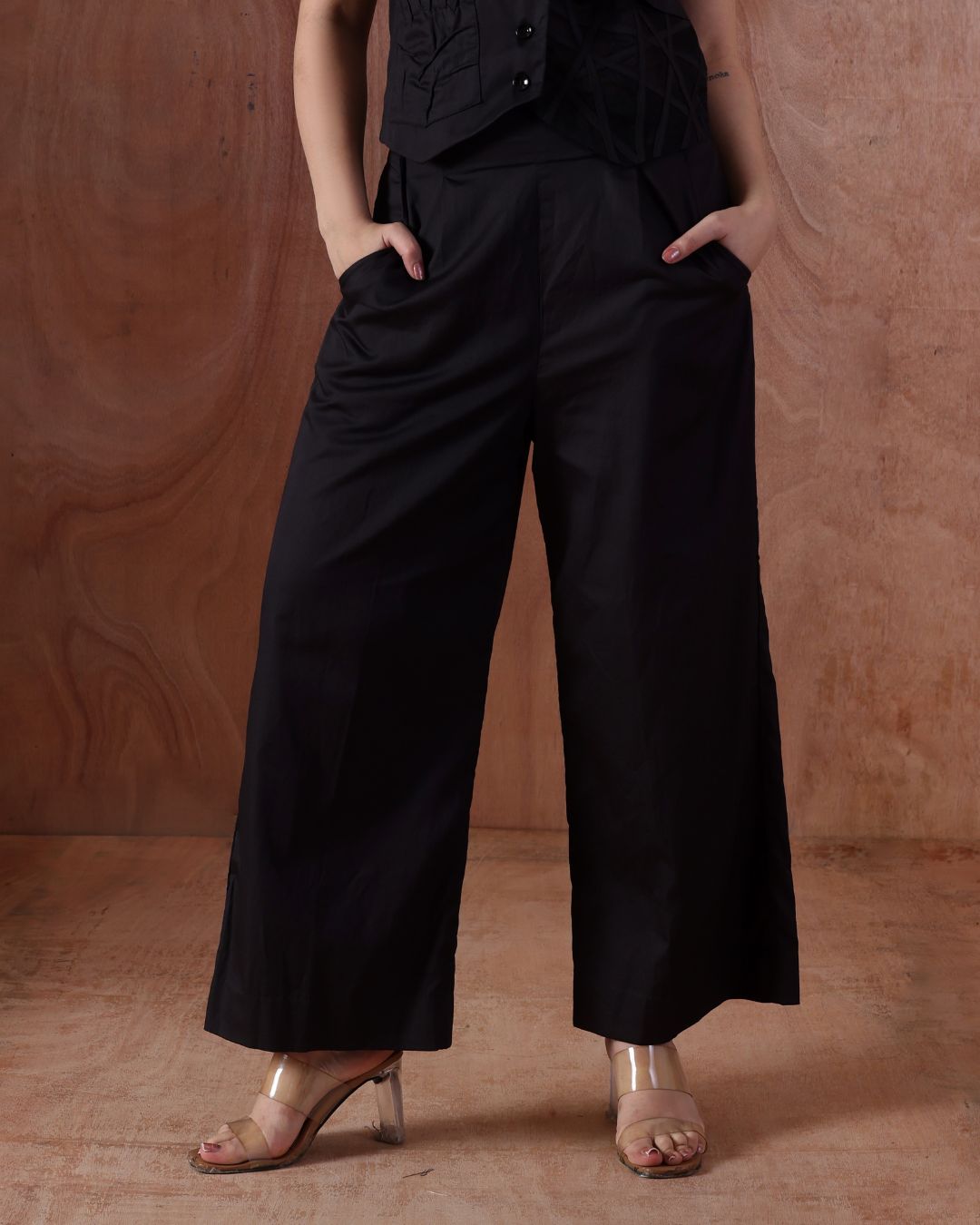 Geometric Structured Waistcoat Set