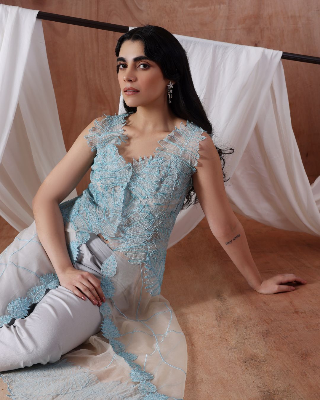 Patched Veil Jacket Set