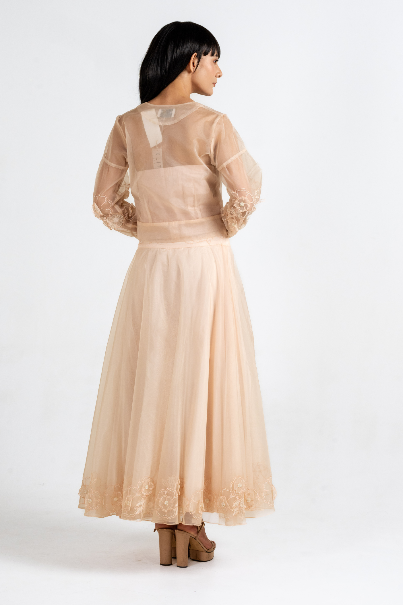 Organza Bloom Bomber & Skirt Set