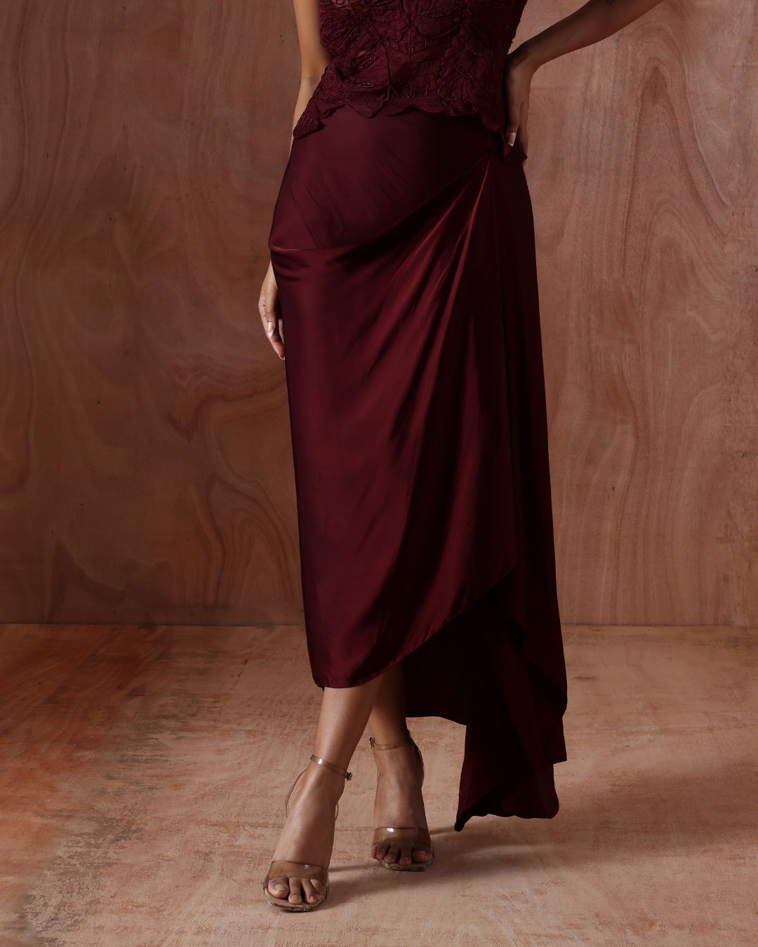 Petal Blouse with Cascade Curl Skirt