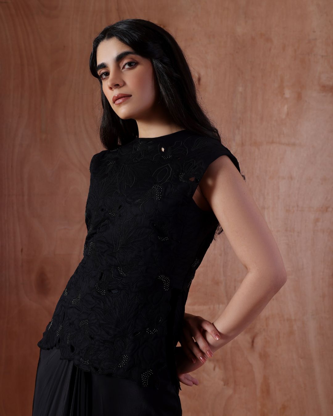 Bloom Quilt blouse, Cascade Curl Skirt