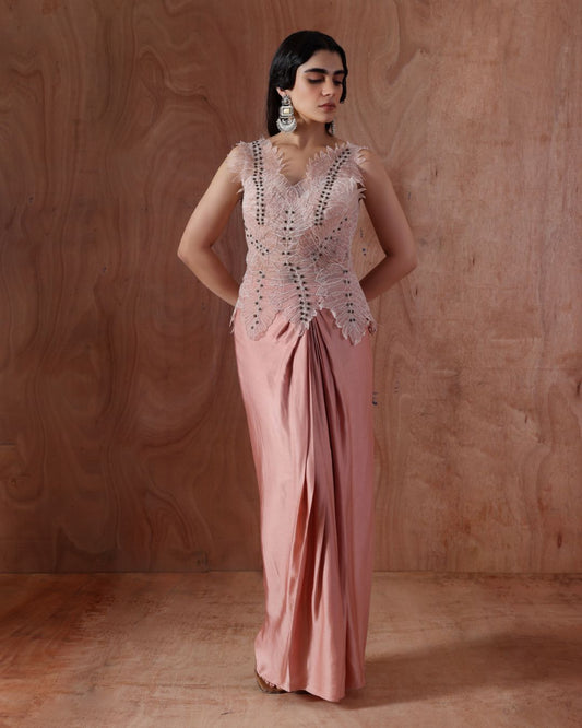 Pink Vertebrae Blouse and Drift Pleat Skirt