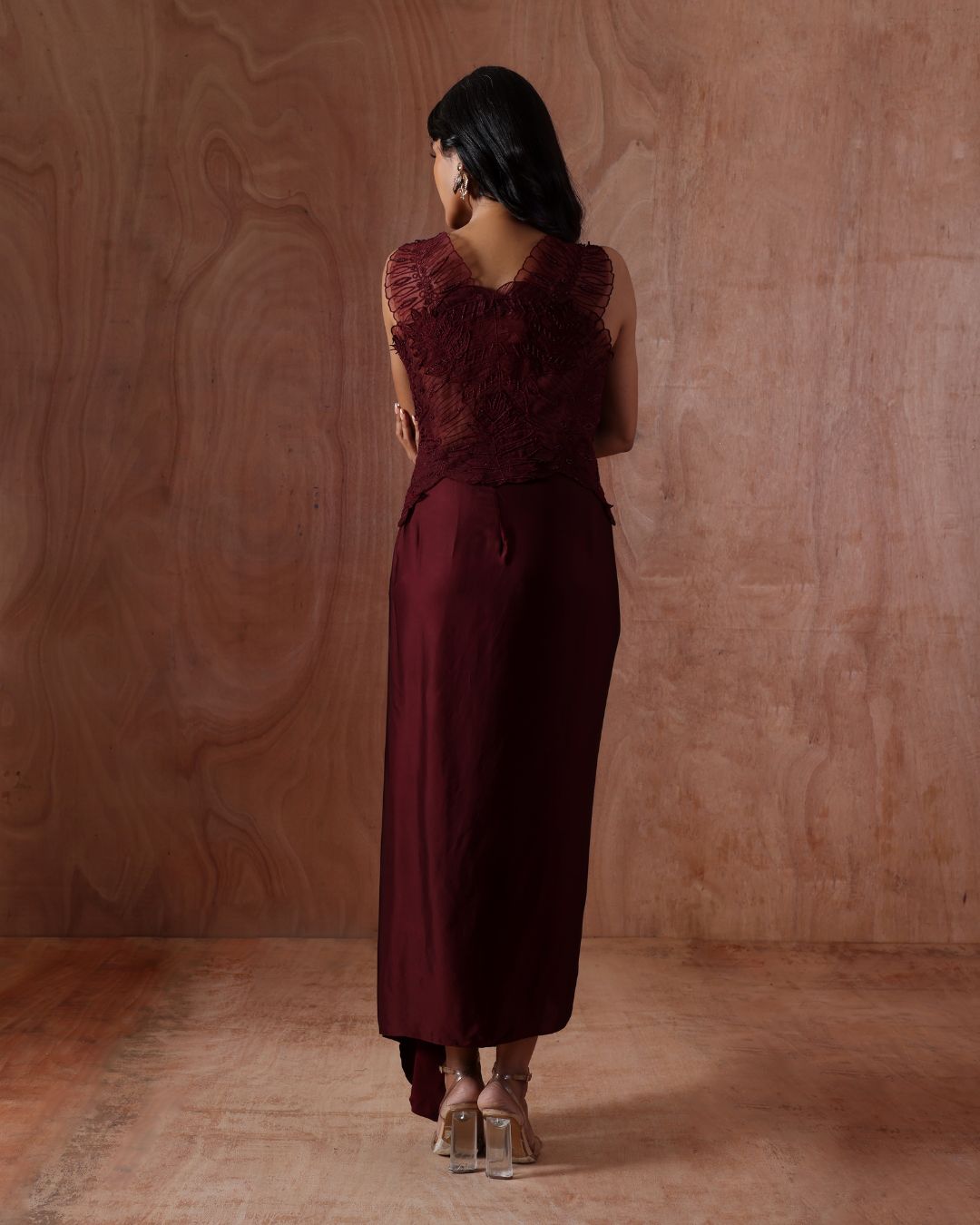 Petal Blouse with Cascade Curl Skirt