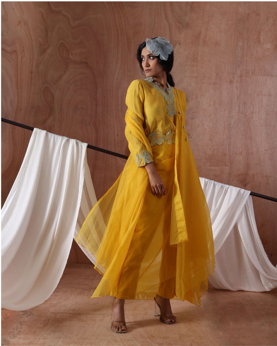 The Driftline Set- (Streamlined Bloom Shirt, Seraph Flow cover, Driftline pants , Bloom belt)