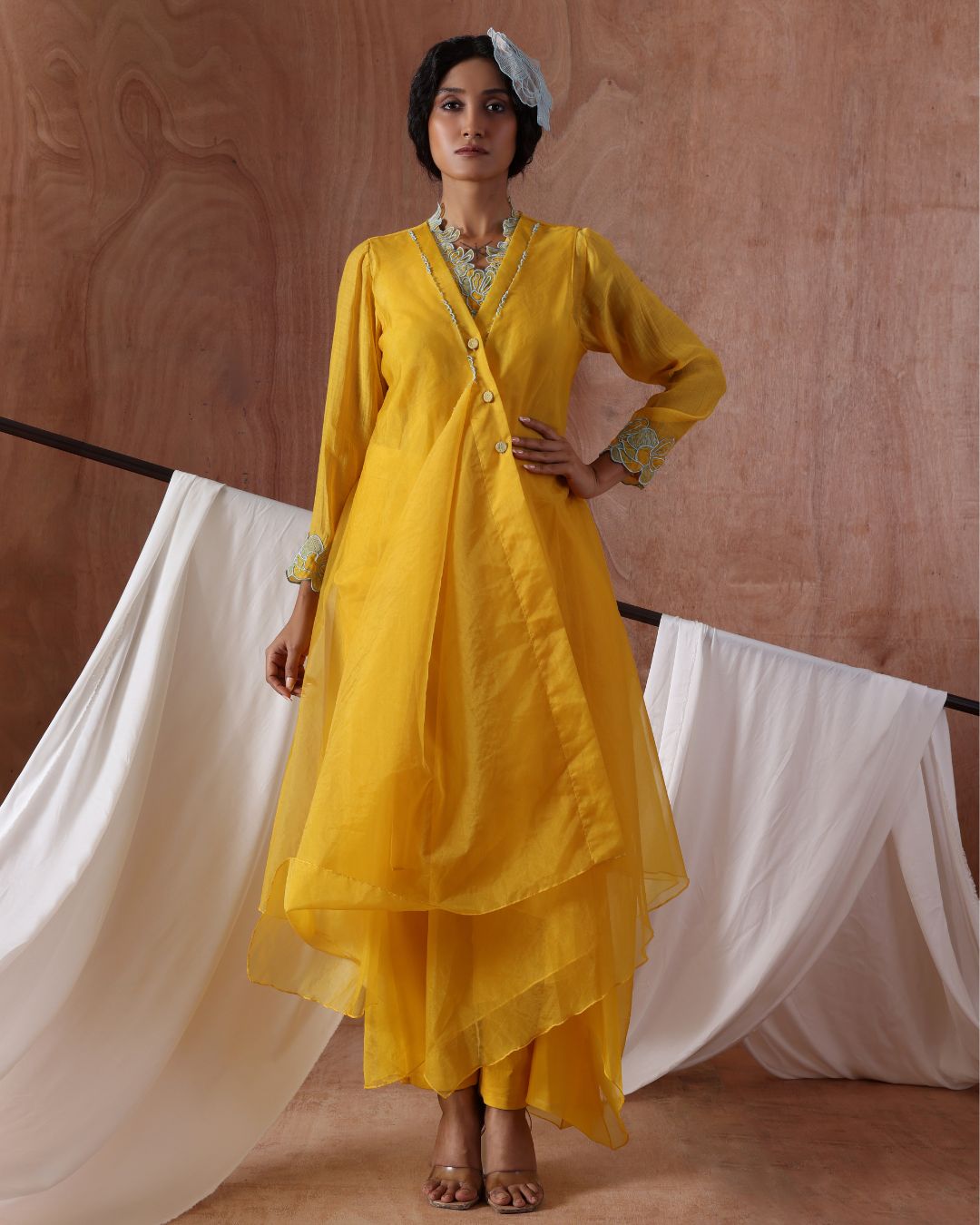 The Driftline Set- (Streamlined Bloom Shirt, Seraph Flow cover, Driftline pants , Bloom belt)