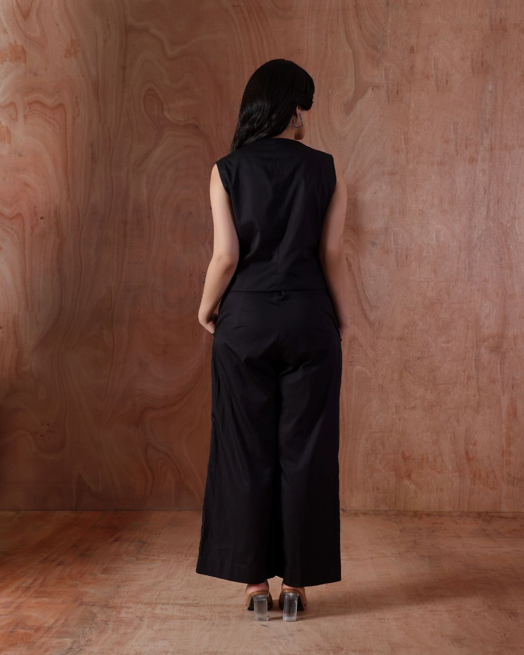 Geometric Structured Waistcoat Set