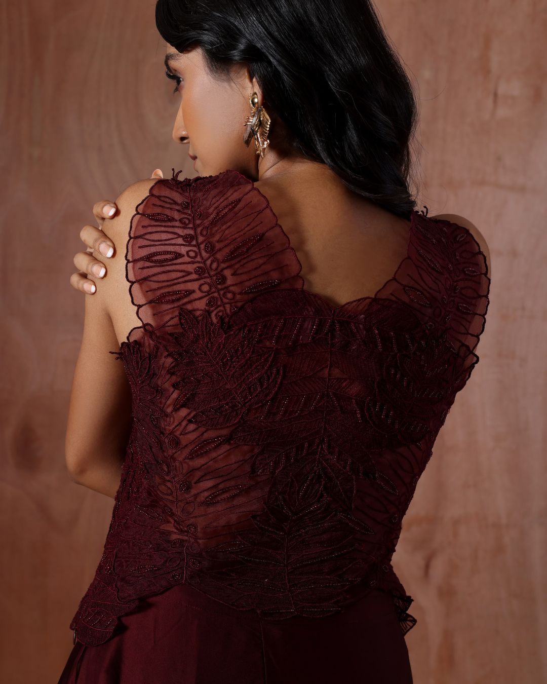 Petal Blouse with Cascade Curl Skirt