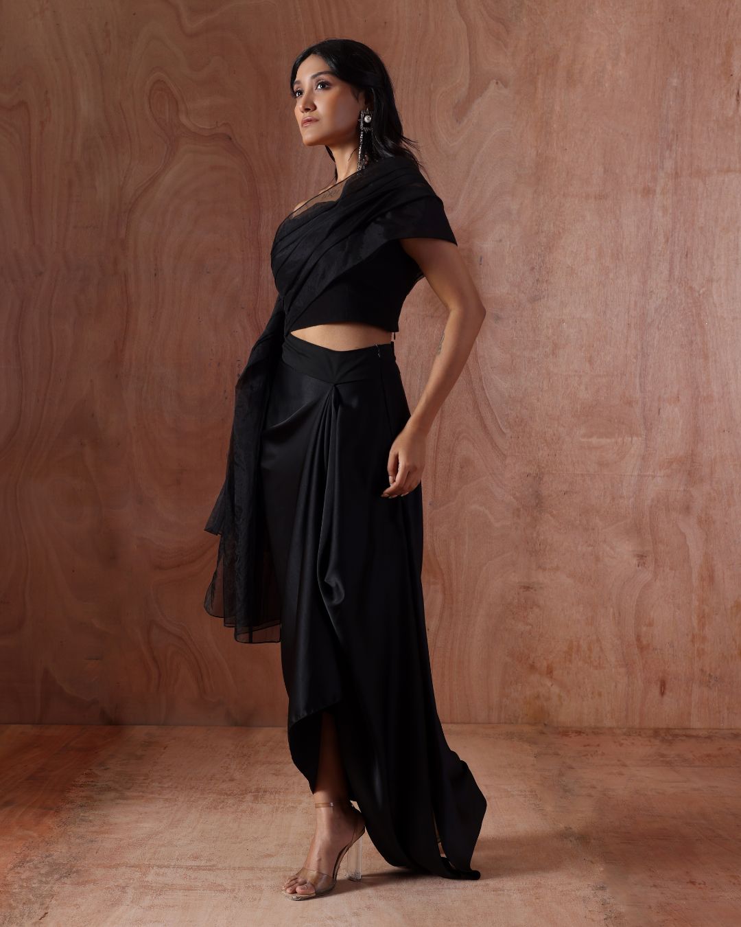 Ripple Blouse with Cascade Curl Skirt