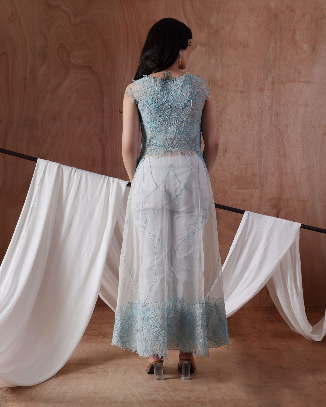 Patched Veil Jacket Set