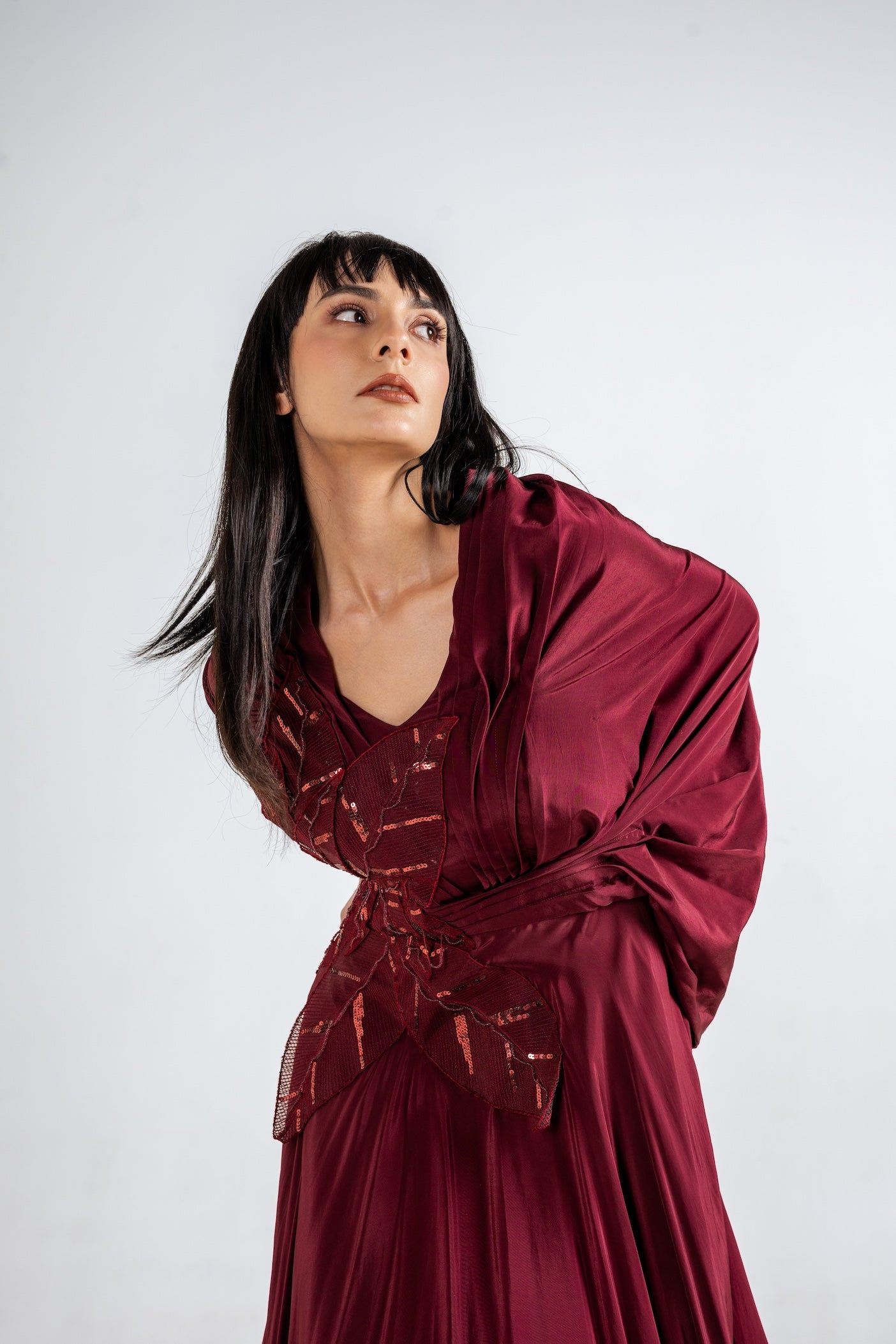 Merlot Sequins Dream Gown