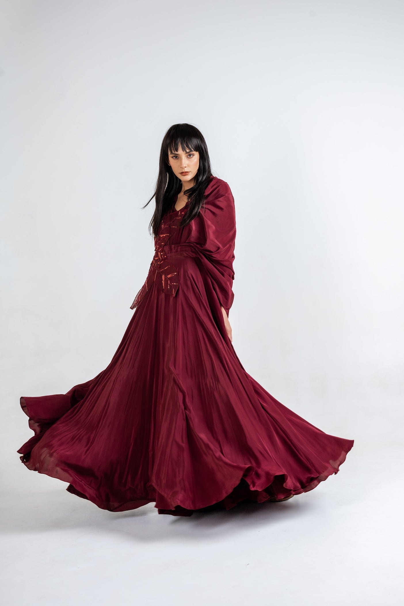 Merlot Sequins Dream Gown